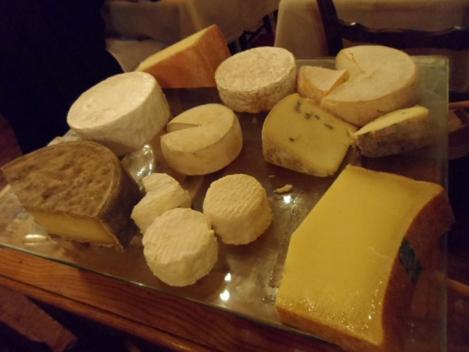 Plateau de fromage aux restaurant les cornettes2015